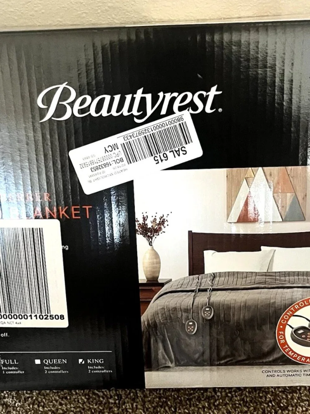 Beautyrest Heated Microlight to Berber Blanket King - Gray